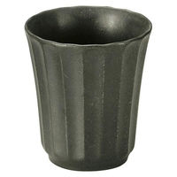 金正陶器 かすみ 黒 カップ 小 65-56130055 1セット(6個)（直送品）