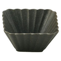 金正陶器 かすみ 黒 9cm正角深鉢 65-56130065 1セット(6個)（直送品）