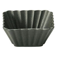 金正陶器 かすみ 黒 7cm正角深鉢 65-56130066 1セット(6個)（直送品）