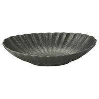 金正陶器 かすみ 黒 楕円皿 小 65-56130077 1セット(6個)（直送品）