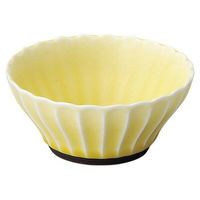 金正陶器 かすみ 黄 10cm浅ボウル 65-56165033 1セット(6個)（直送品）
