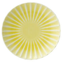 金正陶器 かすみ 黄 18cm丸皿 65-56165002 1セット(6個)（直送品）
