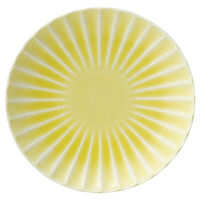 金正陶器 かすみ 黄 16.5cm丸皿 65-56165004 1セット(6個)（直送品）