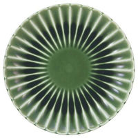 金正陶器 かすみ 緑 18cm丸皿 65-56171002 1セット(6個)（直送品）