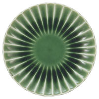 金正陶器 かすみ 緑 12.5cm丸皿 65-56171006 1セット(10個)（直送品）