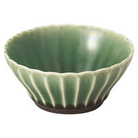 金正陶器 かすみ 緑 10cm浅ボウル 65-56171033 1セット(6個)（直送品）