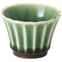 金正陶器 かすみ 緑 ぐい呑み 65-56171056 1セット(10個)（直送品）