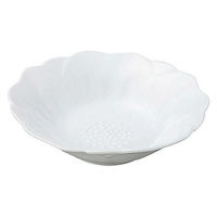 金正陶器 椿 白 深皿 大 65-56300041 1セット(6個)（直送品）