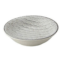 金正陶器 古代粉引き 青海波 11cm薬味皿 65-57483014 1セット(6個)（直送品）