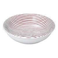 金正陶器 細縞 赤 11cm薬味皿 65-57448014 1セット(6個)（直送品）