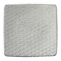 金正陶器 古代粉引き 青海波 13.5cm正角皿 65-57683067 1セット(3個)（直送品）