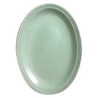 金正陶器 グリーンリムドット24オーバル g-1932-06 1セット(6個)（直送品）