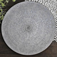 金正陶器 いぶし銀巻29cm丸プレート g-1939-14 1個（直送品）