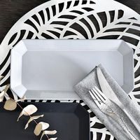 金正陶器 デプレホワイト長角八角プレートM g-2203-03 1セット(3個)（直送品）