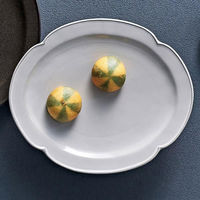 金正陶器 デプレホワイトオーバルプレート L g-2203-11 1セット(3個)（直送品）