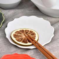 金正陶器 ホワイトマット桔梗プレートS g-2215-10 1セット(10個)（直送品）