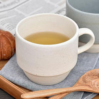 金正陶器 アイシング スタッキングカフェマグカップ 白 g-2216-14 1セット(3個)（直送品）