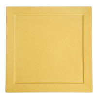 金正陶器 イエローマットリム27cm正角プレート g-2218-01 1個（直送品）