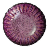 金正陶器 バイオレット菊型3.0皿 g-2329-04 1セット(10個)（直送品）