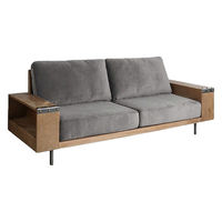 ダークグレー 合成皮革 ソファ　桜屋工業　LS-408 ダークグレー 合成皮革 ソファ 桜屋工業 LS-408