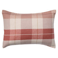 無印良品 綿フランネルまくらカバー４３×６３ｃｍ用 赤チェック 良品計画