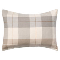 無印良品 綿フランネルまくらカバー４３×６３ｃｍ用 ベージュチェック 良品計画