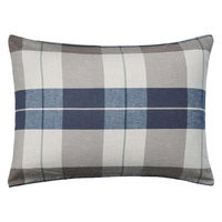 無印良品 綿フランネルまくらカバー４３×６３ｃｍ用 ネイビーチェック 良品計画