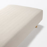 無印良品 綿フランネルボックスシーツ Ｄ １４０×２００×１８‐２８ｃｍ用 ベージュ 良品計画