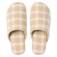 無印良品 綿フランネル履き心地やわらか足なりスリッパ Ｍ ２２．５～２５ｃｍ用 マスタード 良品計画