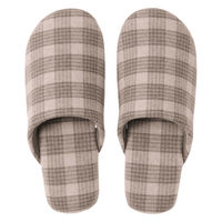 無印良品 綿フランネル履き心地やわらか足なりスリッパ Ｍ ２２．５～２５ｃｍ用 ブラウン 良品計画