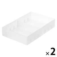 無印良品 ポリプロピレンデスク内整理トレー４ 約１３４×２００×４０ｍｍ 1セット（1個×2） 良品計画