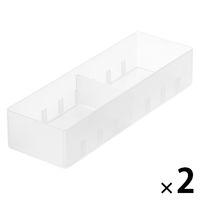 無印良品 ポリプロピレンデスク内整理トレー３ 約６７×２００×４０ｍｍ 1セット（1個×2） 良品計画