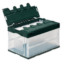 現場のチカラ Matakul 折りたたみコンテナ フタ一体型50Ｌ   使用済みクリアホルダーからつくった再生材10%配合 1台 オリジナル