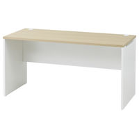 マルチワークCFデスク 幅1400×奥行600×高さ720mm ナチュラルウッド天板/ホワイト脚 1台 オリジナル