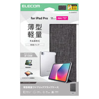 エレコム iPad Pro ケース 11インチ (M4) ファブリックフラップ 軽量 TB-A25PMWVCGY 1個