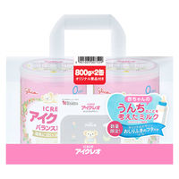 （数量限定品） 粉ミルク アイクレオ バランスミルク 800g×2缶セット 景品付（オリジナルおしりふきのフタ）　新生児から