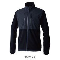 TS DESIGN ニッカーズフリースジャケット S ブラック 5546 1着（直送品）