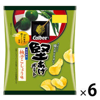 スナック菓子 ポテトチップス 食べきりサイズ 堅あげポテト 柚子こしょう味 60g 1セット（1個×6）