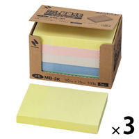 ニチバン ポイントメモ 再生紙シリーズ ビジネスパック MBー3K 1セット(1箱×3)
