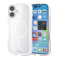 iPhone17 ケース ハイブリッド 衝撃吸収 MAGKEEP Grippy ホワイト PM-A25AGRPFMWH エレコム 1個（直送品）