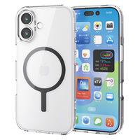 iPhone17 ケース ハイブリッド 衝撃吸収 MAGKEEP ブラック PM-A25AMAG02BK エレコム 1個（直送品）
