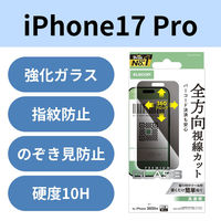 iPhone17 Pro ガラスフィルム 高透明 覗き見防止 上下左右視線ブロック 10H PM-A25CFLGGPF エレコム 1個（直送品）