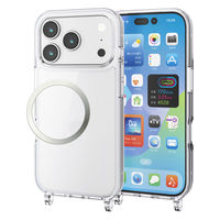 iPhone17 Pro ケース ハイブリッド ショルダーストラップホール付 クリア PM-A25CHVCKSHCR エレコム 1個（直送品）