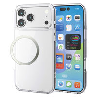 iPhone17 Pro Max ケース ハイブリッド 衝撃吸収 背面ガラス クリア PM-A25DHVCG1CR エレコム 1個（直送品）