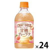サントリー クラフトボス 世界のTEA 甘桃ティーラテ ホット 450ml 1箱（24本入）