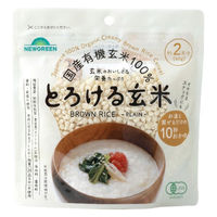 とろける玄米　お湯と混ぜるだけの10秒おかゆ　1袋（40g）　国産有機玄米100%使用　ニューグリーン