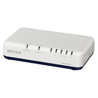 バッファロー Giga5ポート スイッチングハブ 電源外付け プラスチック筐体 ホワイト LSW7-GT-5EP/WH 1個