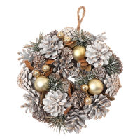 クリスマス　ドライリース(18cm) ナチュラル LAKOLE/ラコレ