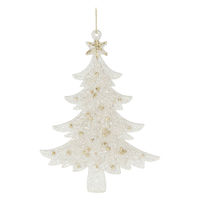 クリスマス　グリッターツリーオーナメント(シルバー) A LAKOLE/ラコレ