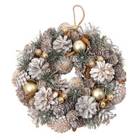 クリスマス　ドライリース(23cm) ナチュラル LAKOLE/ラコレ